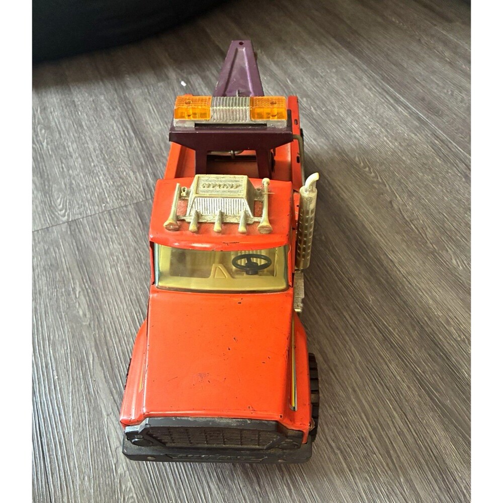 Nylint Big Pumpkin Tow Truck Wrecker Pressed Steel Red/Purple